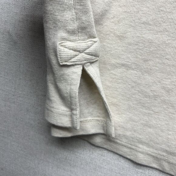 Duluth Trading Co Mens Size Large Tall Ivory Thermal Henley Shirt Heavyweight - Picture 9 of 9